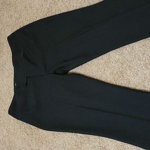 Black shimmer straight leg dress pant